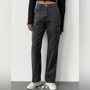 Zara Charcoal Cargo Pants Trousers